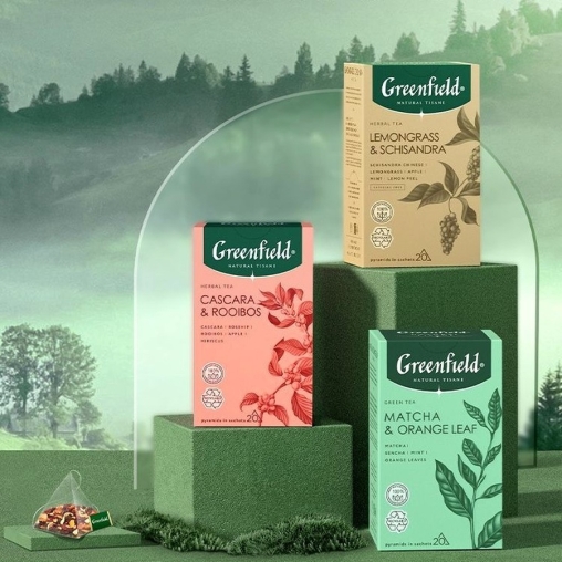 Чай Greenfield Natural Tisane травяной Lemongrass & Schisandra 20 пирам. × 1,8 г