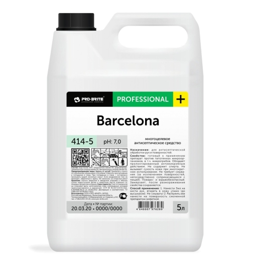 Бесспиртовой антисептик BARCELONA Professional Pro-Brite 5 л