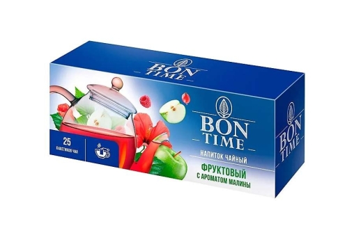 Напиток чайный фруктовый Bontime Малина 25 пак. × 1,5 г