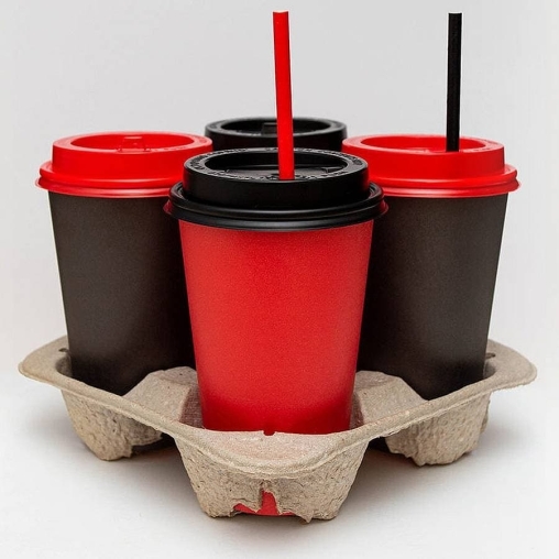 Бумажный стакан ECO CUPS Черный d=90 350 мл