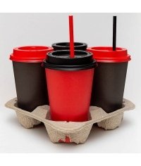 Бумажный стакан ECO CUPS Черный d=90 350 мл