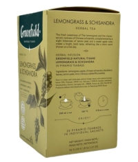 Чай Greenfield Natural Tisane травяной Lemongrass & Schisandra 20 пирам. × 1,8 г